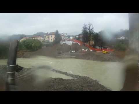 Serricciolo Aulla (MS) ponte (cantiere con pioggia) 08-03-2013
