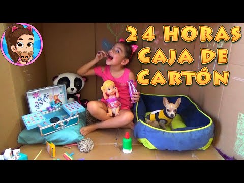 24 HORAS EN UNA CAJA DE CARTÓN CON PÍCHU MY CHIHUAHUA DOG | RETO | CHALLENGE