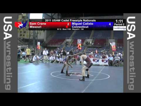 Cadet Freestyle 130 - Sam Crane (MO) vs. Miguel Calixto (CT)