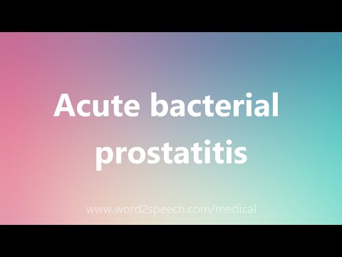 Prostatitis technika