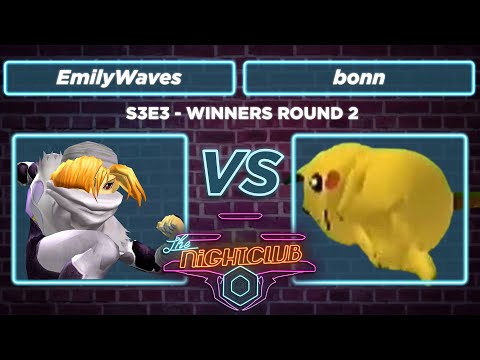 The Nightclub S3E3: EmilyWaves (Sheik) vs bonn (Pika) - WR2 SSBM
