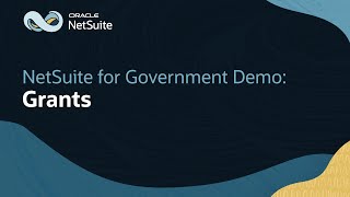 Grants Management in Oracle NetSuite for Government