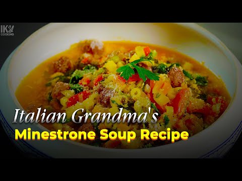 Italian Grandma's Minestrone Soup Recipe - Heartwarming Comfort Food - ASMR cooking