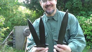 Thick Heavy Throwing Knife for $12! JXE JXO Sentinel Throwing Knives, Spikes Single Rotation. Review