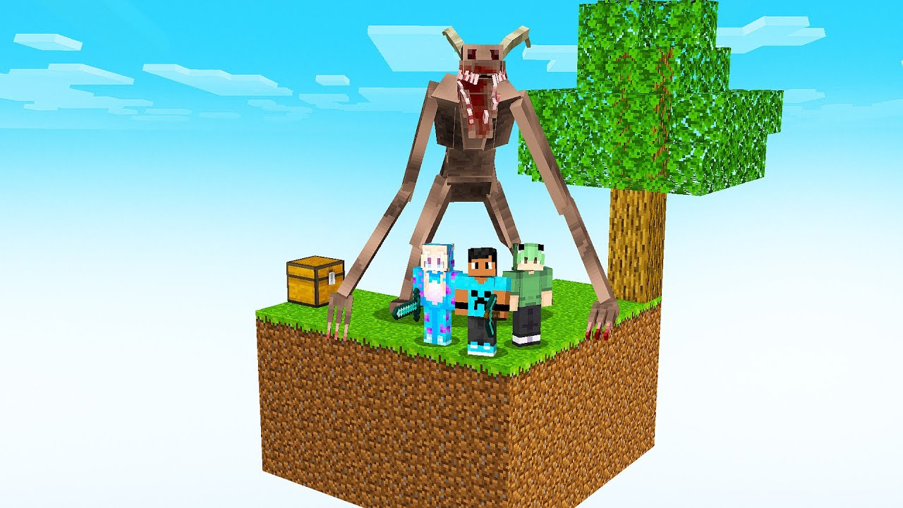 3 YOUTUBERS no SKYBLOCK de TERROR!