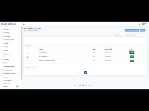 Using the Management System