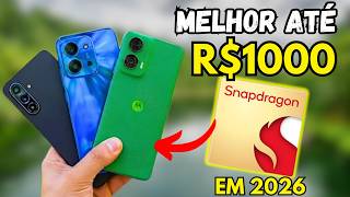 TOP 5 MELHORES Celulares até R$1000 CUSTO-BENEFICIO em 2026!! - BOM e BARATO