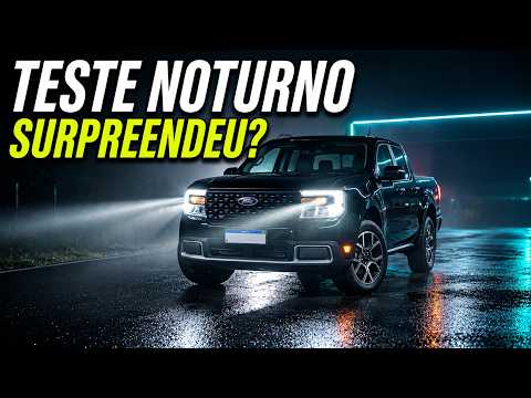 NOVA FORD MAVERICK 2026 À NOITE: TESTE DE ILUMINAÇÃO COMPLETO!