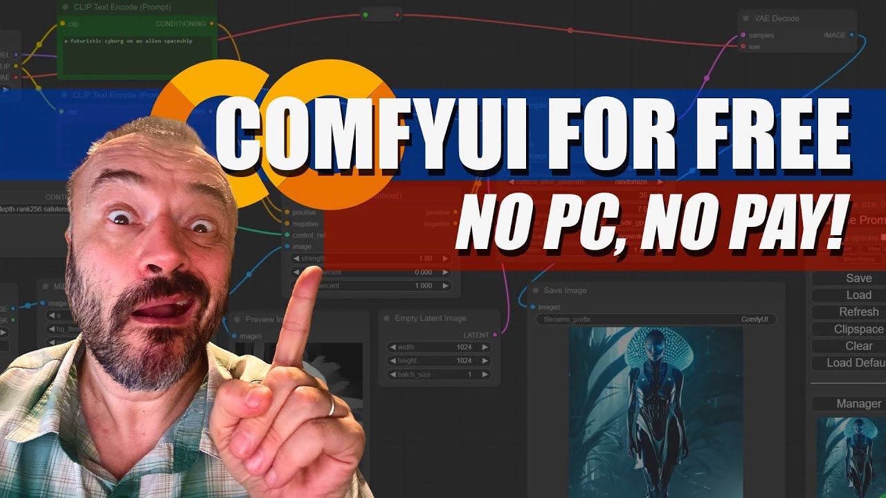 ComfyUI Without a GPU – Complete Free Setup Using Google Colab