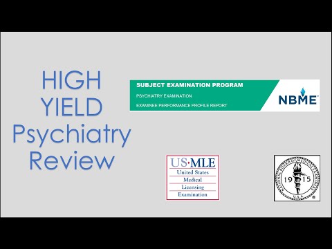 High-Yield Psychiatry Shelf/Step 2 CK Review