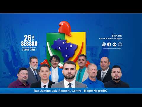 26ª Sessão Ordinária - CMMN/RO (31/08/2026)