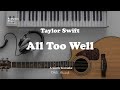 Taylor Swift - All Too Well (Acoustic Guitar Karaoke and Lyric)