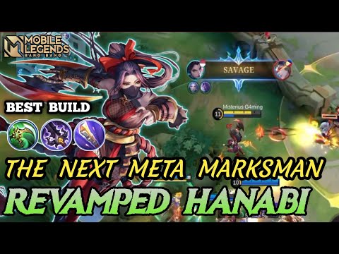 Hanabi Revamped Gameplay Best Build & Damage Full Power - Mobile Legends Bang-bang