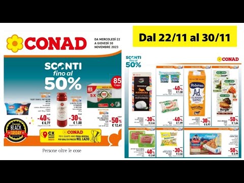 Volantino Conad de 22 a 30 de novembro Resultados até 50%