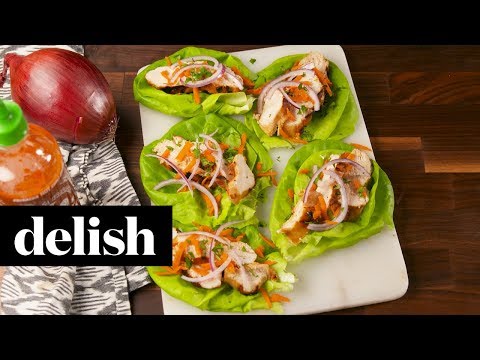 Thai Chicken Lettuce Cups | Delish
