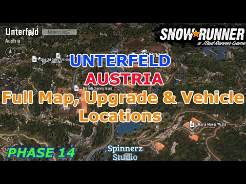 SnowRunner Unterfeld, Austria Full Map, Upgrades and Vehicle Locations - Phase 14