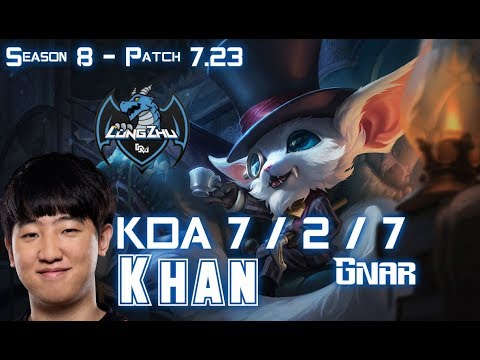 LZ Khan GNAR vs KENNEN Top - Patch 7.23 KR Ranked