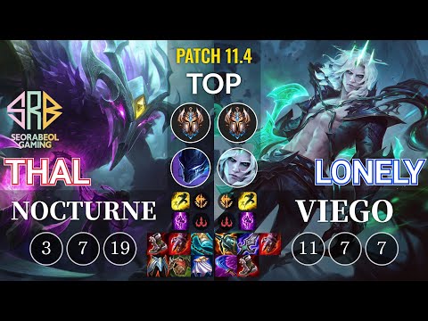 SRB Thal Nocturne vs Lonely Viego Top - KR Patch 11.4