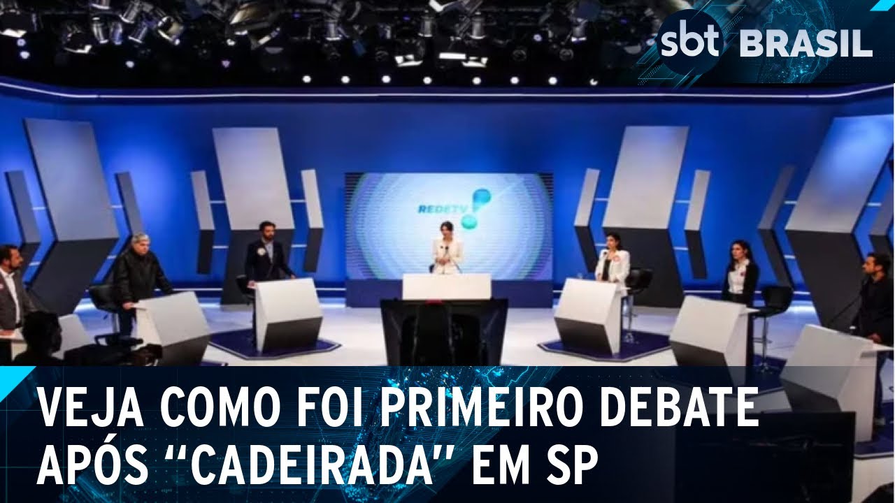 Primeiro debate com candidatos de SP após cadeirada tem provocações | SBT Brasil (17/09/24)