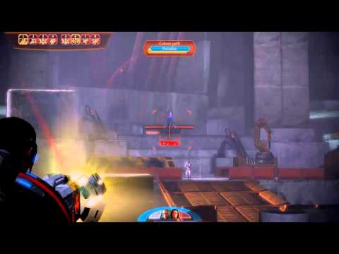 Mass Effect 2 M-920 Cain VS Geth Colossus