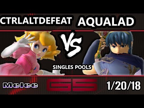 GENESIS 5 SSBM - Ctrlaltdefeat (Peach) VS Aqualad (Marth) - Smash Melee Singles