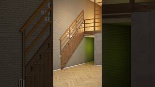 Folding Attic Staircase Design. Hidden Space Behind the Ladder!