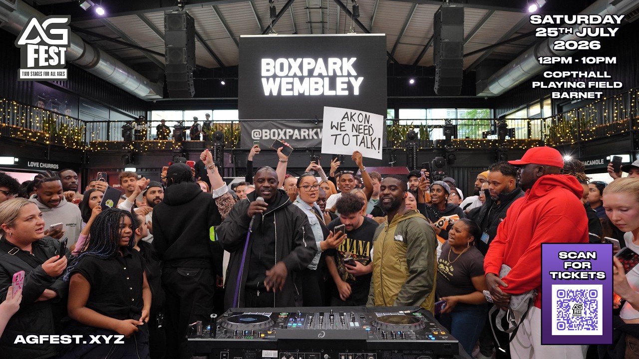 AKON LIVE AT BOX PARK WEMBLEY | DJ AG