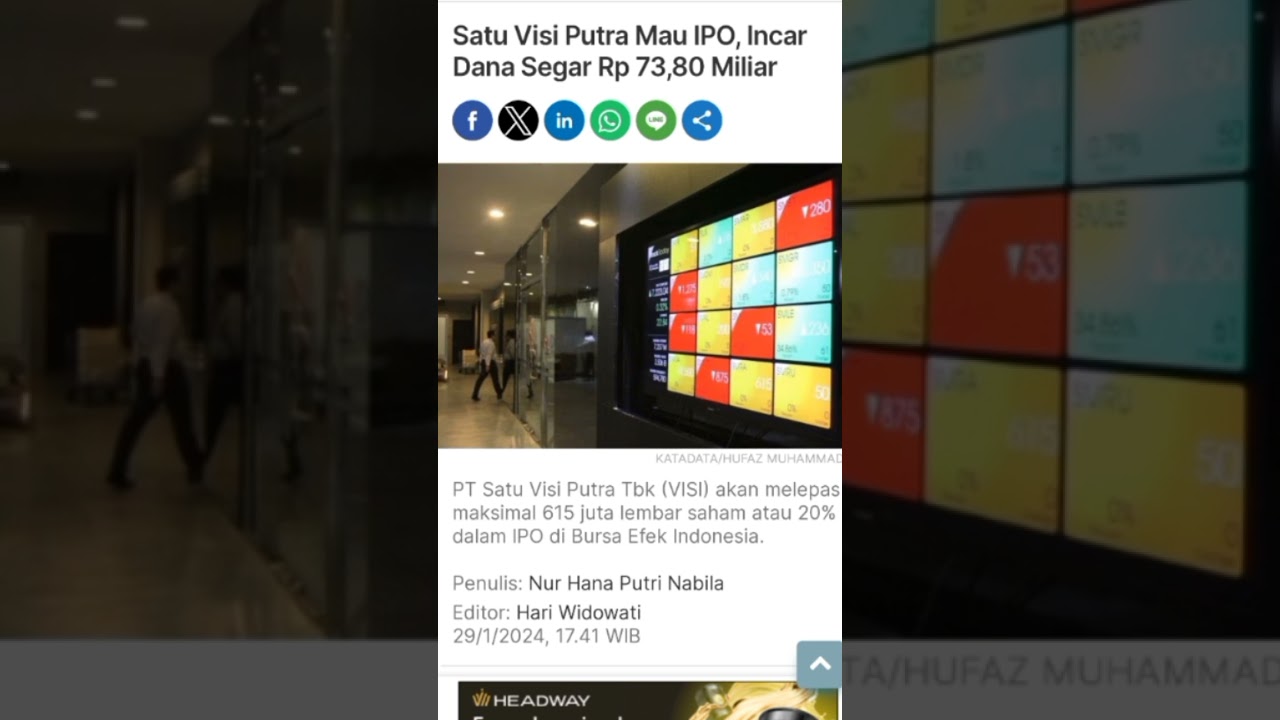 Bongkar Prospektus #ipo #saham $VISI PT.Satu Visi Putra Tbk #viral #shorts #cuan