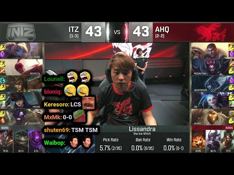 ITZ vs AHQ | 2016 Worlds - Group Stage Day 6 | Twitch VOD with Chat