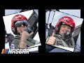 Rookies Austin Cindric and Harrison Burton ride with the Thunderbird