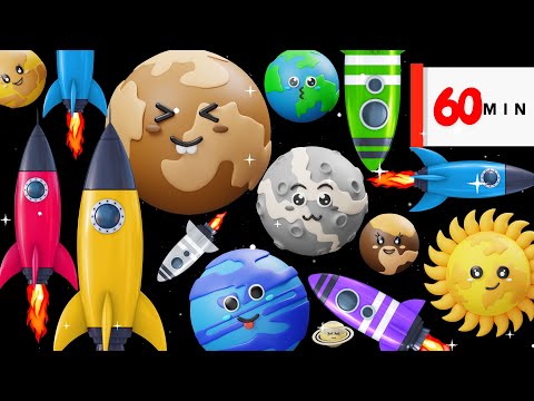 Baby Space Adventure: Baby Sensory Fun - Colourful Rockets - Planets 0-2 Yrs] - High Contrast Videos