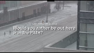 preview picture of video 'Downtown Toronto Shopping: Would you rather be outside, or in the PATH?'