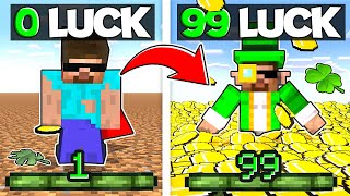 Minecraft But My XP = LUCK!