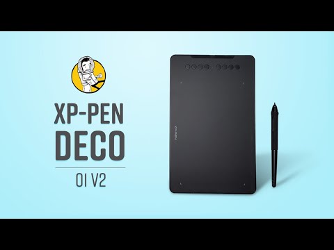 XPPen Updated Deco 01 V3 Drawing Tablet-16384 Levels of Pressure Battery-Free Stylus, 10x6 Inch OSU Graphic Tablet, 8 Hotkeys for Digital Art, Teaching, Gaming Drawing Pad for Chrome, PC, Mac, Android video review thumbnail