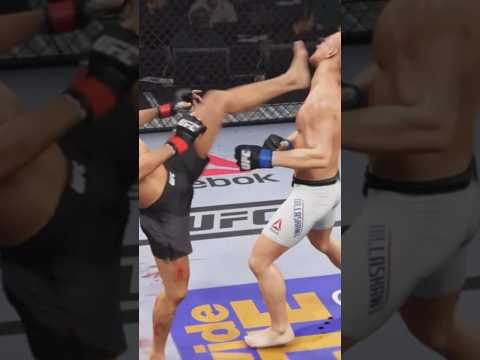 FLATLINED Barao KOs TJ #ufcgameplay #ufcfights #mma #ufchighlights #ufcgame #shorts