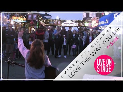 Love The Way You Lie - Eminem ft  Rihanna (Cover by Sophie Pecora) Live from Pier 39 San Francisco