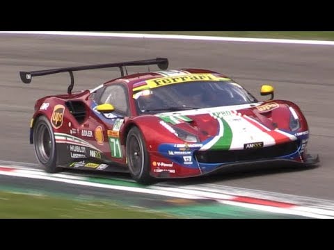 Ferrari 488 GTE EVO & 488 GTE Testing at Monza Circuit