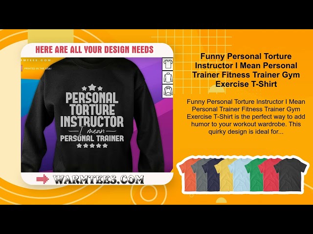 Vídeo relacionado con Camiseta de Gimnasio Divertida de Torturer Personal Trainer Camiseta