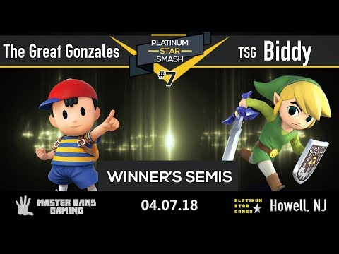Platinum Star Smash 7 - The Great Gonzales (Ness) vs TSG | Biddy (Toon Link) - Winner's Semifinals