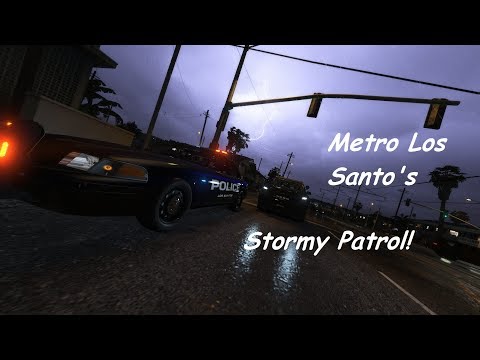 GTAV | LSPDFR | ⚡Stormy Night Metro⚡ | Ep#13