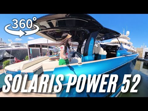 Solaris Power 52 - 360 Boat Walkthrough - 2025 Palm Beach Boat Show