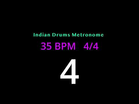 Indian Drums Metronome 35 BPM To practice Solos, Scales, Arpeggios, Lessons or Improvising.
