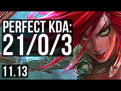 KATARINA vs GALIO (MID) | 21/0/3, Quadra, Legendary, Rank 5 Kata | KR Grandmaster | v11.13