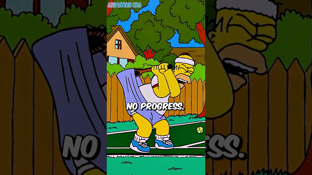 What Happens When Homer Builds A Tennis Court In His Backyard? #thesimpsons