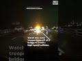 Dashcam shows trooper jumping off bridge to avoid chain-reaction crash #Shorts
