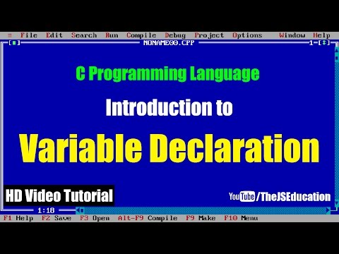Variable Declaration In C Programming Hd Video Tutorial
