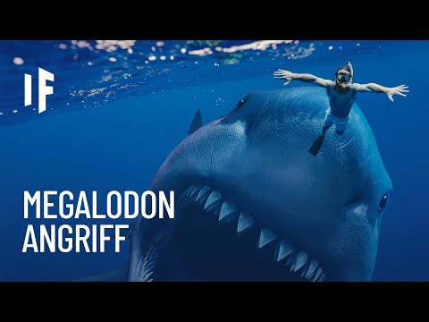 Was wäre, wenn ein Megalodon Hai dich angreifen würde?