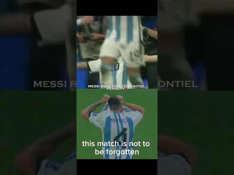 Messi reaction to montiel penalty #subscribe