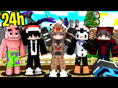 5 FAN GIOCANO NEL MIO MONDO PER 24 ORE - MINECRAFT ITA (2021)