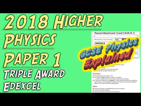 2018 Physics Higher Paper 1 Triple Edexcel